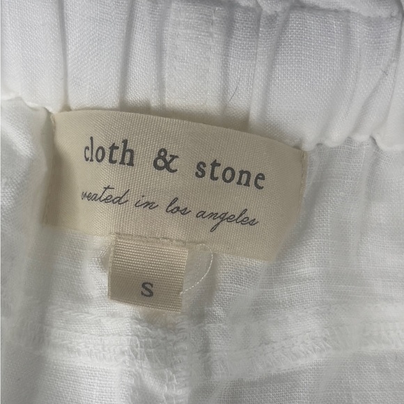 Cloth & Stone Ivory Linen Trousers - Picture 4 of 6